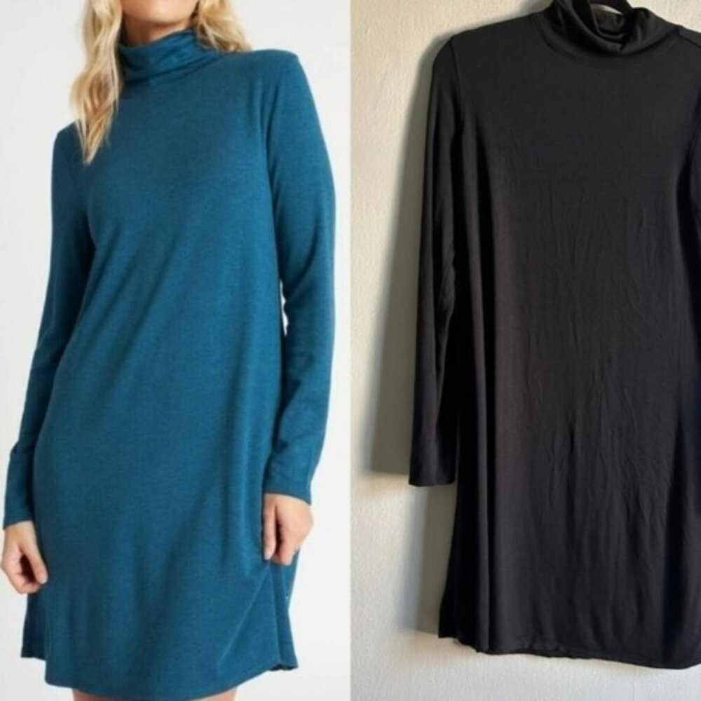 Kit & Ace Upgrade Brushed Black Relaxed Long Sleeves Dress